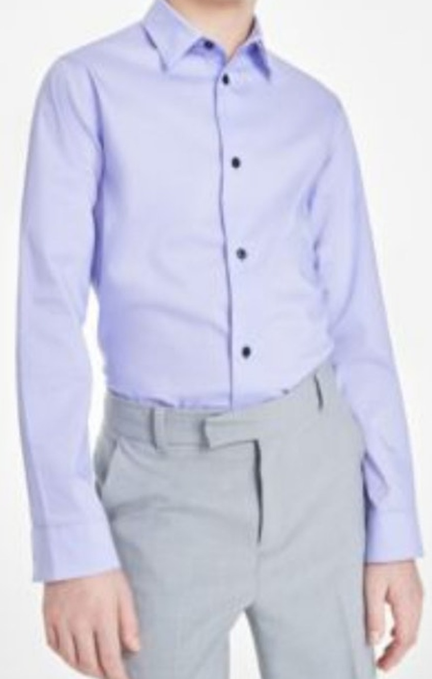 CALVIN KLEIN boys button down dress shirt - Lilac - SIZE 12